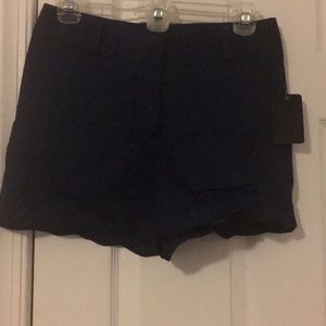 Navy scalloped shorts